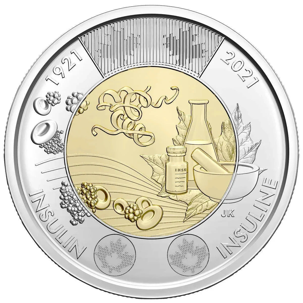 NEW ! 2021 Insulin Toonie $2 No Color Canada Special Wrap RCM Roll - 25 coins - NumisFind