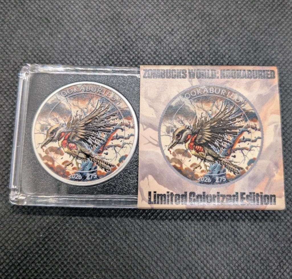 1 oz  Zombucks KOOKABURIED Colorized World Series Round .999 Fine Silver0