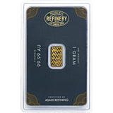 1g .999 fine Gold asahi Bullion Bar. Solid pure 24k gold for investment/gift - NumisFind