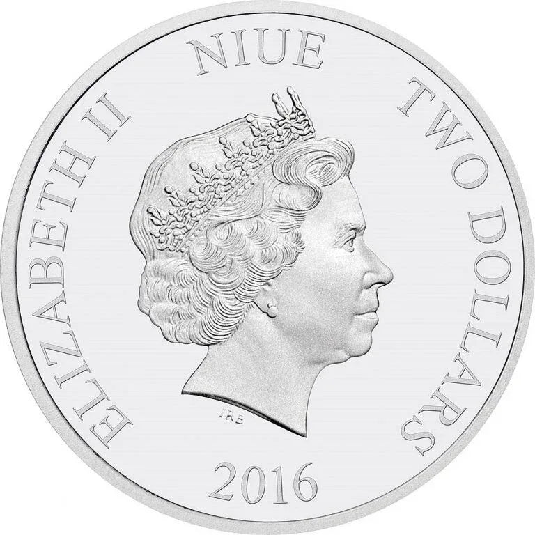 2016 Niue $2 Star Wars The Force Awakens FINN 1oz Fine Silver Coloured Coin - NumisFind