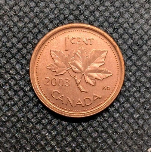 AU/Unc 2003 Canada Penny Small 1 Cent Beautiful0