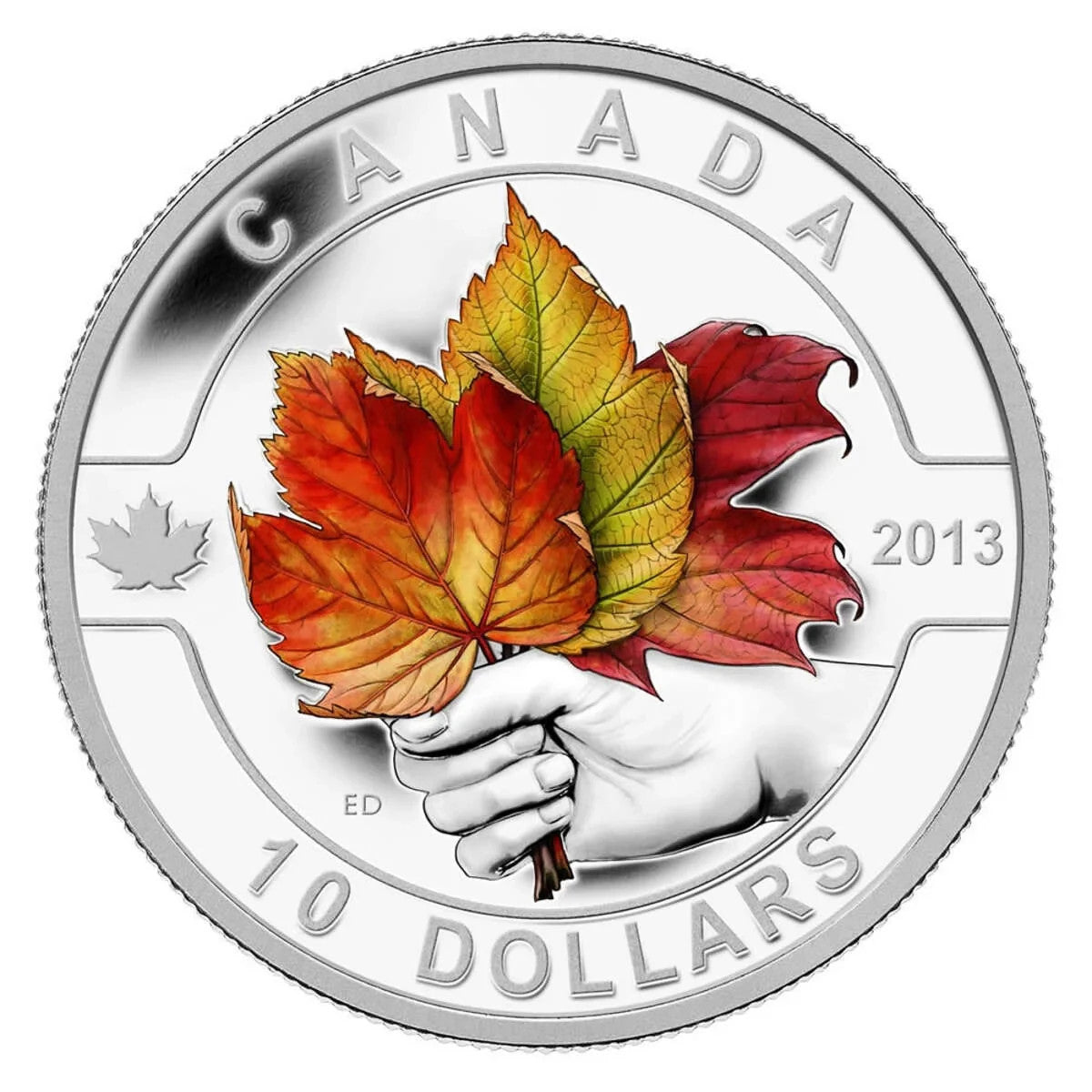 2013 $10 Fine Silver Coin "O' CANADA" The Maple Leaf Coin Mint Condition0