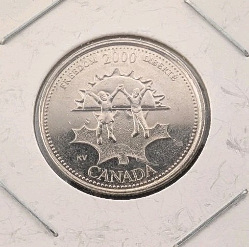 2000 Canada Millennium Series November Freedom BU UNC 25c Piece!!0