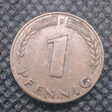 1948-D Germany 1 Pfennig AU – Allied Occupation Era German Coin1
