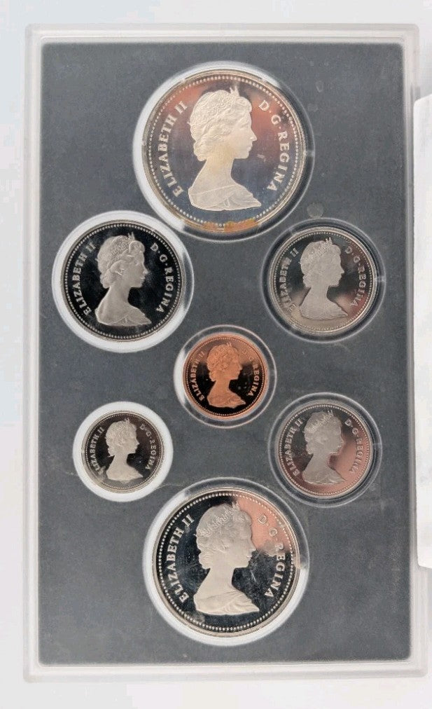 Canada Double Dollar 1981 Proof Set w/ Silver $1 Trans-Canada Railway0