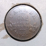 1924 Canada One Cent Coin - VF0