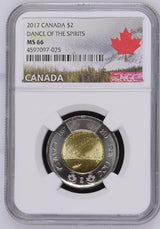 2017 Canada $2 Dance of the Spirits Twoonie MS66 NGC Canadian UNC Coin0