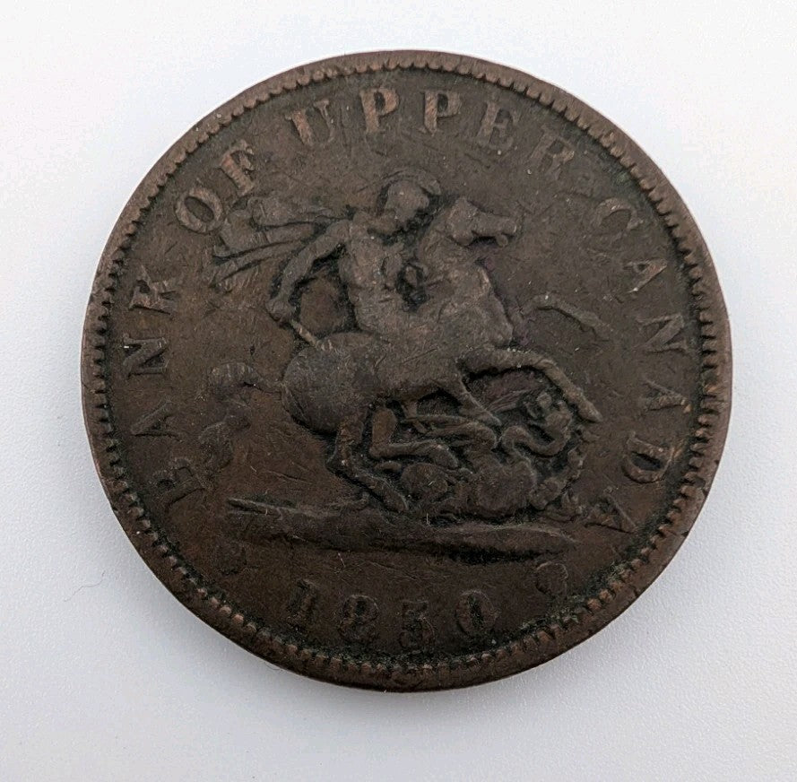 1850 Bank of Upper Canada 1 Penny Token1
