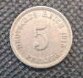 1915 Germany 5 Pfennig Coin – German Empire KM#110