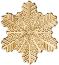 GOLDEN SNOWFLAKE Gold Coin 5$ Cook Islands0