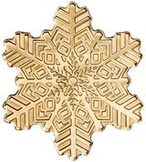 GOLDEN SNOWFLAKE Gold Coin 5$ Cook Islands0