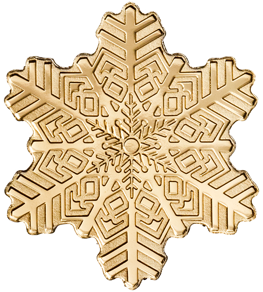 GOLDEN SNOWFLAKE Gold Coin 5$ Cook Islands0