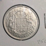 1944 Canada King George VI Silver 50 Cents Half Dollar Coin - VG Nice Patina! - NumisFind