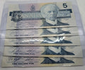 1986 Canada $5 Dollar Banknotes - lot of 5 - Include All Signatures - UNC - NumisFind