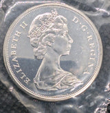1967 Canadian 50 Cents .800 Silver Half Dollar Queen Elizabeth II - BU Sealed1