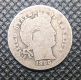 1898 United States 1 Dime "Barber Silver Dime" Heavily circulated Album Filler - NumisFind