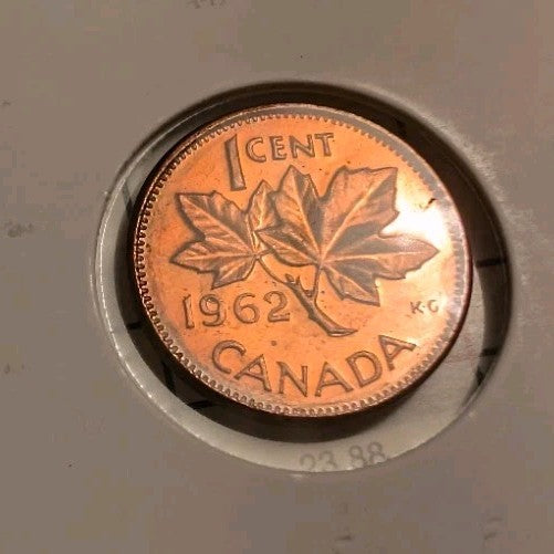 Rare Canada 1962 BU Small Cent Penny.0