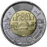 CANADA 2019 75th DDay COLOURED + NO COLOUR UNC $2 dollar toonie coins from roll - NumisFind
