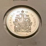 2001 Canada 50 cents silver proof - 0.925 Sterling Silver - NumisFind