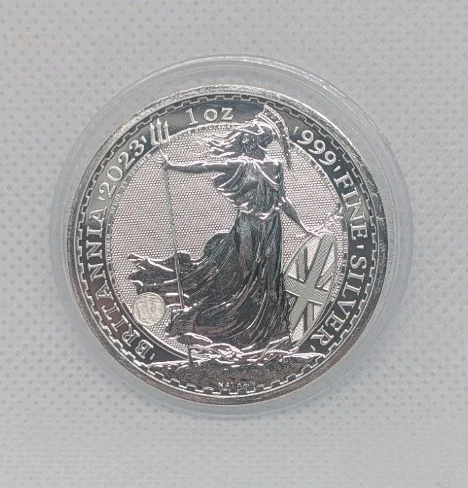 2023 1oz Silver Britannia KCIII Royal Mint Silver Bullion Coin in Capsule - NumisFind