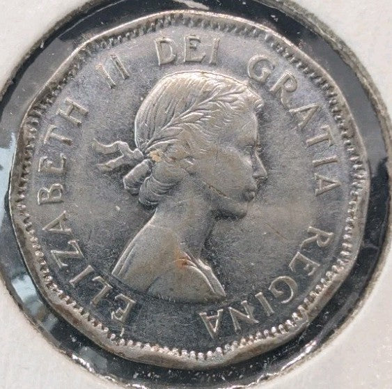 1953 SF Near Canada 5 Cent George VI Canadian  Nickel Coin Five Cents1