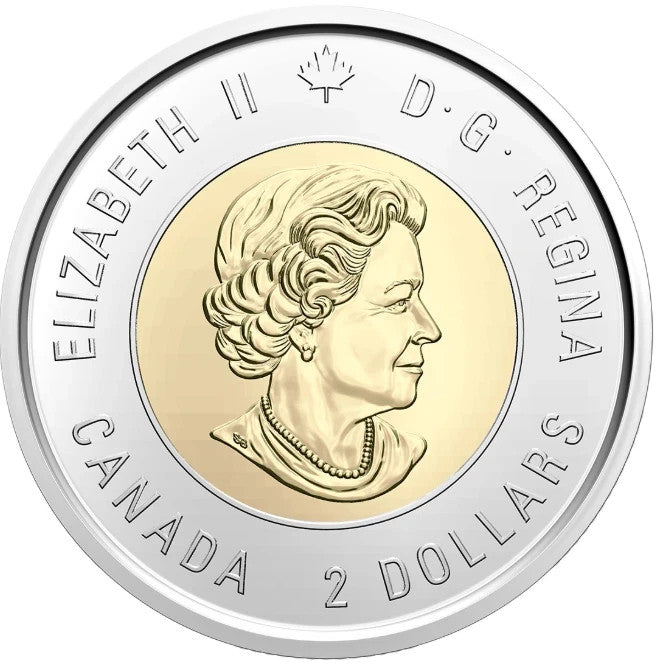 NEW ! 2020 BILL REID Toonie $2 No Color Canada Special Wrap RCM Roll - 25 coins2