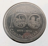 1974 Canada Winnipeg Commemorative Nickel One Dollar Coin. $10