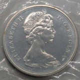 1966 Canadian 50 Cents .800 Silver Half Dollar Queen Elizabeth II - BU1