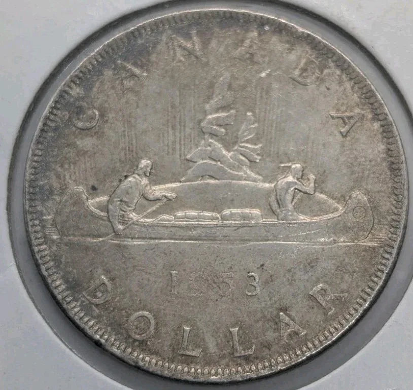 1953 NSF Silver Canadian Dollar - Circulated - NumisFind