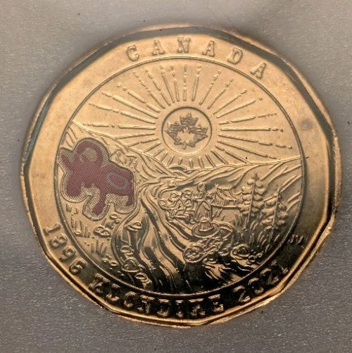 **MS-63** 2021 Coloured Klondike Loonie Graded KSA - PERFECT CONDITION2