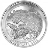 2015 Canada $20 Dollars 1 Oz. 9999 silver Grizzly Bear The Catch Proof - NumisFind