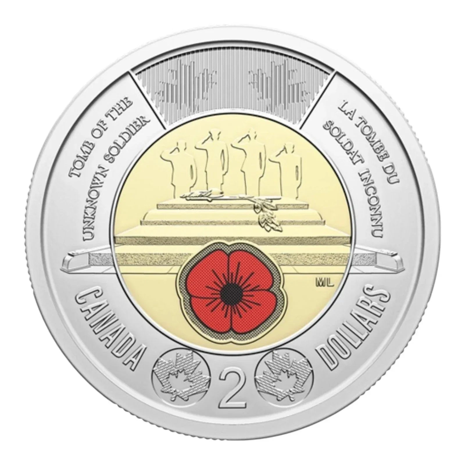 Canada 2025 Tomb of the Unknown Soldier Colourized & Plain BU Toonie Set!! - NumisFind