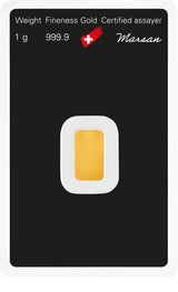 1g 24k Gold Bar – Argor-Heraeus Suisse – 99.99% Pure – Sealed Assay Card - NumisFind