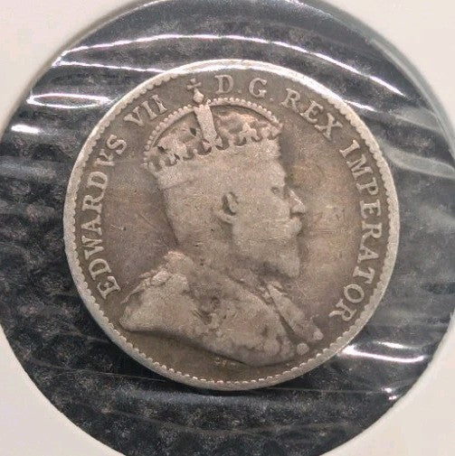 1910 Canada  Silver 5 Cents Silver Coin1