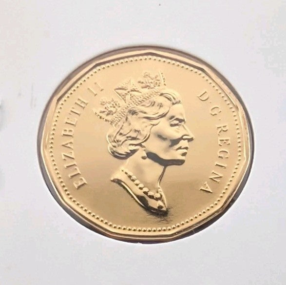 1992 Canada One Dollar Double-Date Loonie Coin. UNC. Semi Key $1 Loon1