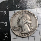 1954 USA United States 25c Washington Quarter .900 Silver Circulated - NumisFind