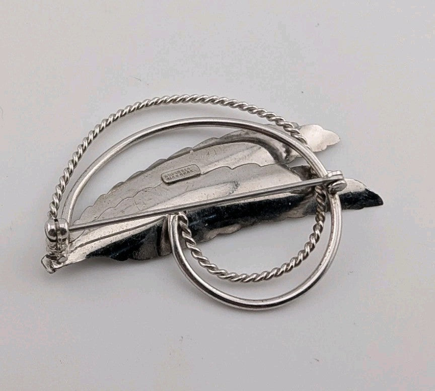 Bond Boyd 925 Sterling Silver Vintage Floral Pin Brooch1