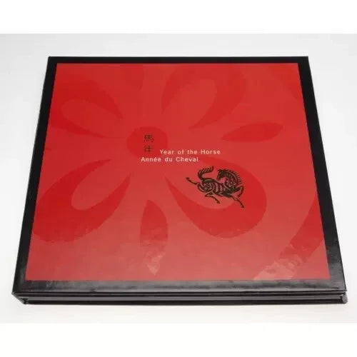2002 Canada, $15 Year of the Horse - Sterling Silver Coin and Stamp Set, Sealed - NumisFind