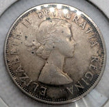1963 Canadian 50 Cents .800 Silver Half Dollar Queen Elizabeth II Circulated - NumisFind