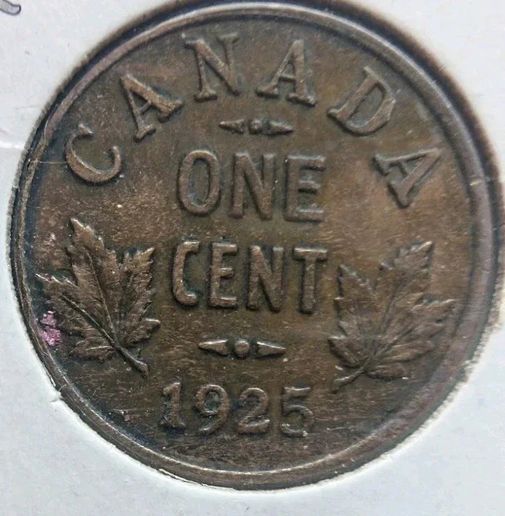 1925 Canada 1 Cent Coin - KEY DATE ! - VF - NumisFind