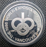 1986 EXPO '86 BC Pavillion Vancouver, BC 1/2 oz Fine Silver Medallion - NumisFind