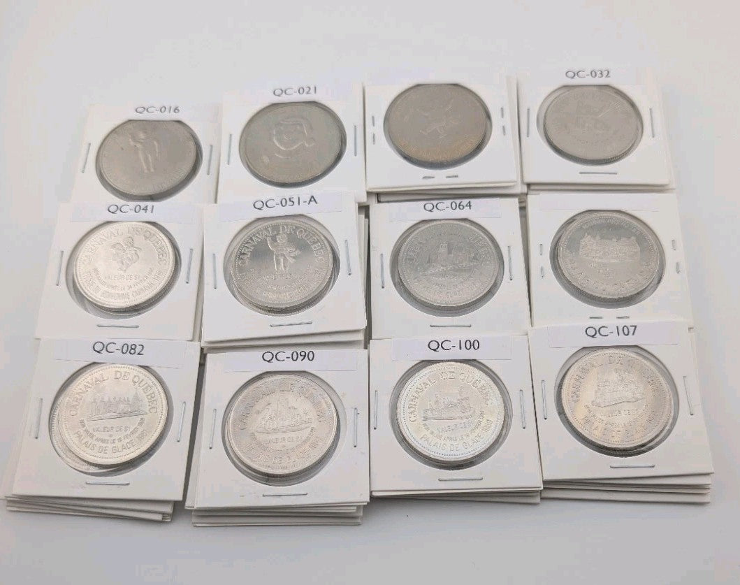 LOT OF (50) TOKENS - CARNAVAL DE QUEBEC 1981-1992 - Lots of varieties0