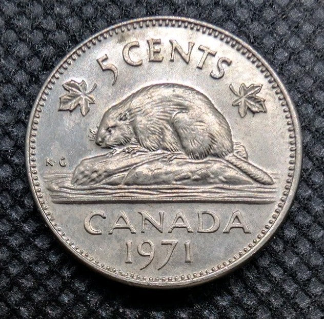 1971 Canada 5 Cent George VI Canadian  Nickel Coin Five Cents0