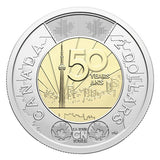Canada 2026 CN Tower 50th Non Colourized Plain Toonie 2$ UNC coin0