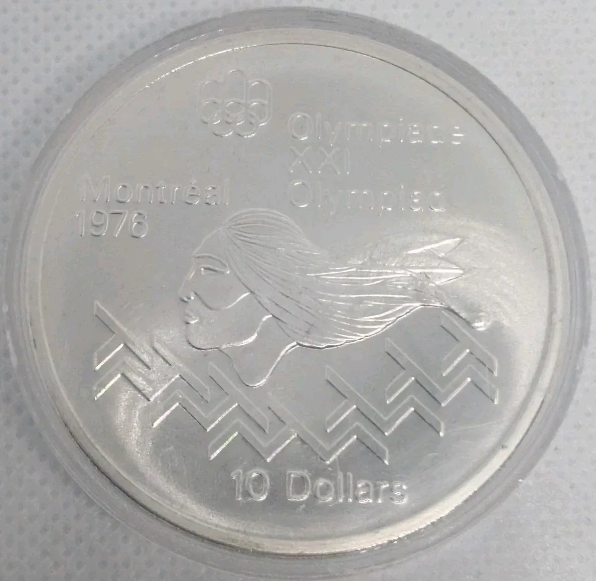 Canada 1975 Montreal Olympics 10 Ten Dollar Silver Coin - Hurdles - NumisFind