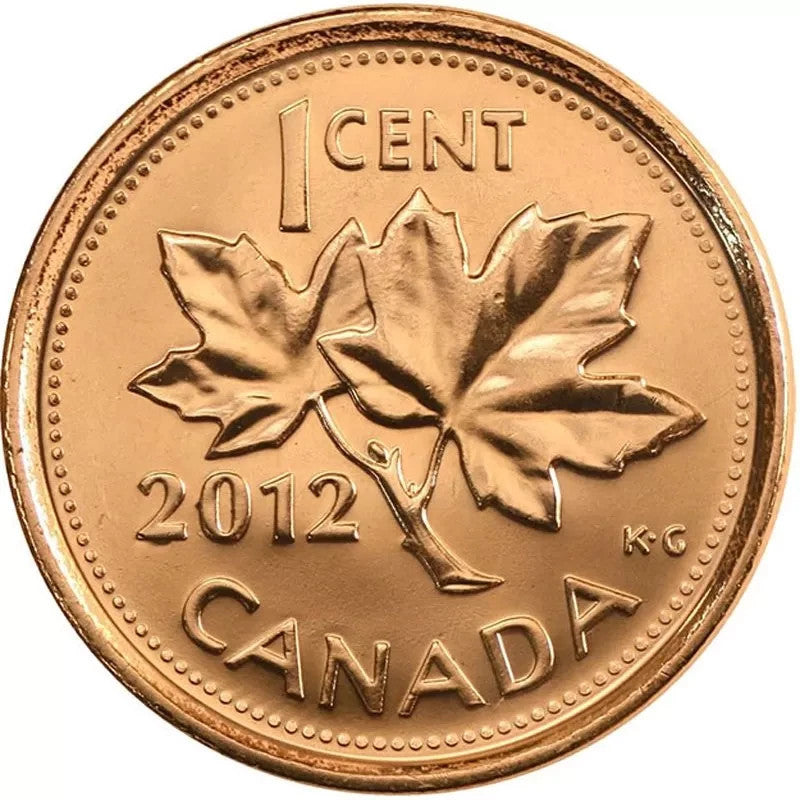 Uncirculated 2012 Canada Penny Small 1 Cent Beautiful - Last Year0