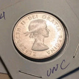 1964 Canadian 50 Cents .800 Silver Half Dollar Queen Elizabeth II UNC - NumisFind