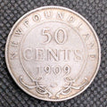 1909 Newfoundland 50 Cent Piece – Sterling Silver (.925) – Vintage Silver Coin0