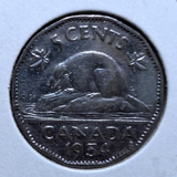 1954 Canada 5 Cent George VI Canadian  Nickel Coin Five Cents0