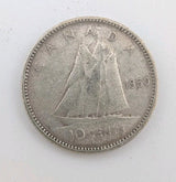 1950 Canada 10c Silver coin Dime - 2g of pure silver0